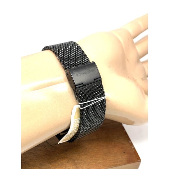 Michael Kors Men's Watch MK9138 Quartz Black Dial Mesh Stainless Steel 44mm - Picture 10 of 14